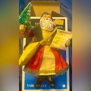 Kurt S. Adler/Santas World vintage Fabric Mache old world Santa 7”